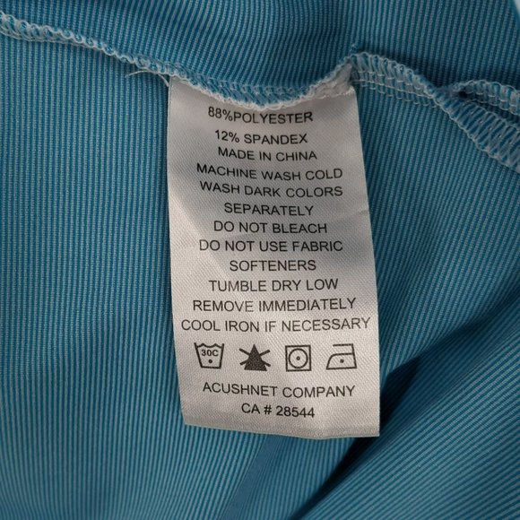 FootJoy Polo Shirt XL Blue Stripe Embroidered Stretch Short Sleeve Collared Golf - Picture 6 of 9